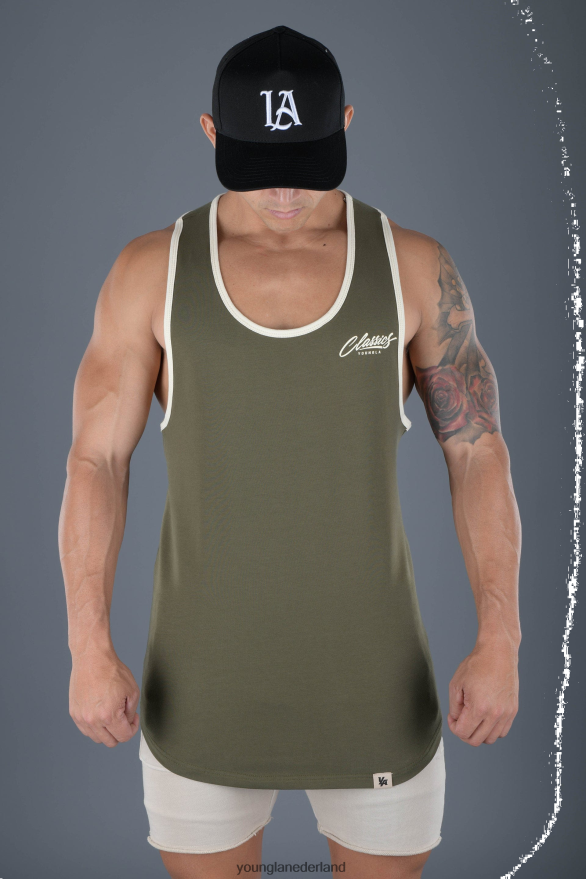 kleding nl YoungLA Heren 324 klassiekers stringertank olijf ZV0RH4110