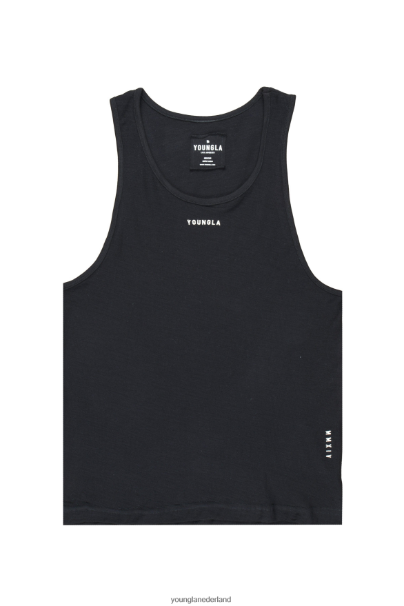 kleding nl YoungLA Heren 325 maritieme slubtanks zwart ZV0RH493