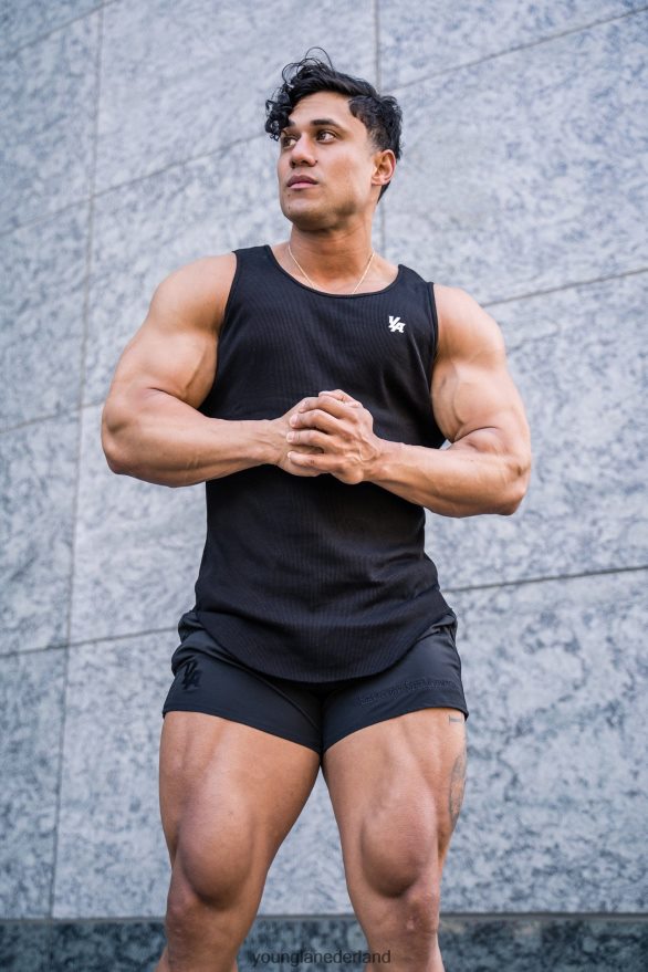 kleding nl YoungLA Heren Geribbelde tank met 314 scheppen aan de onderkant camouflage groen ZV0RH4117