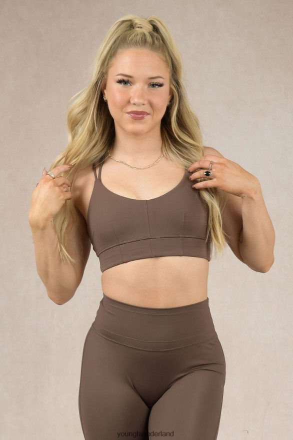 kleding nl YoungLA vrouwen w319 - asana sportbeha melkchocolade ZV0RH41019