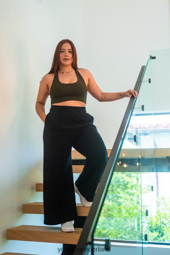 kleding nl YoungLA vrouwen W201 fleecebroek met wijde pijpen lichtbruin ZV0RH41144