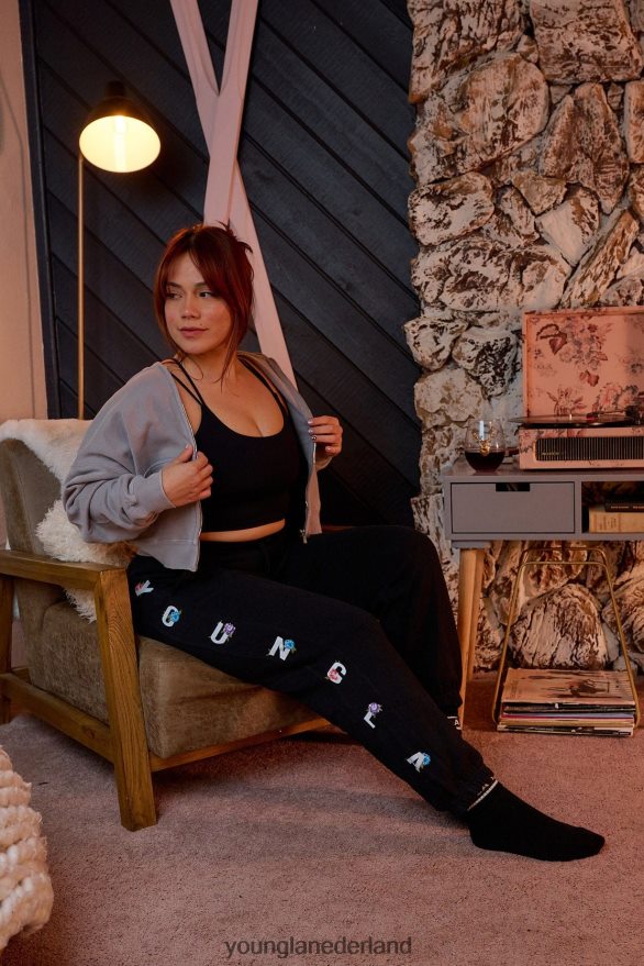 kleding nl YoungLA vrouwen W203 winterbloeiende joggingbroek grijs gemêleerd ZV0RH41120