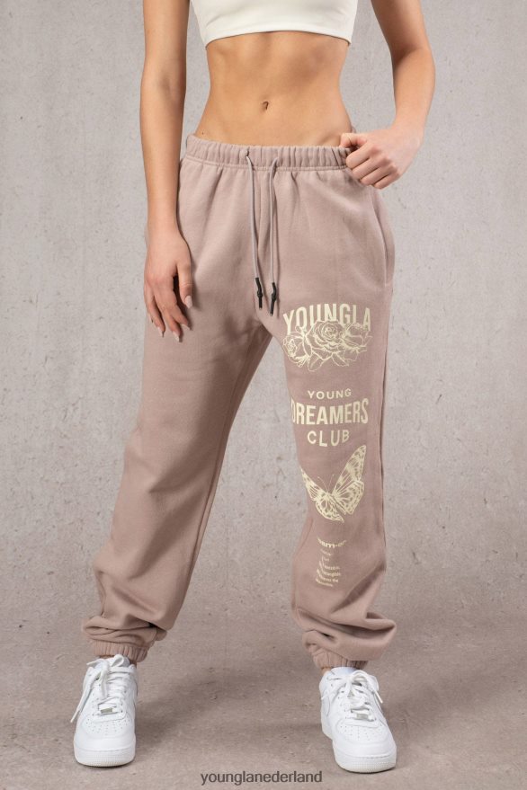 kleding nl YoungLA vrouwen w211 dromers joggers stoffig paars ZV0RH41169