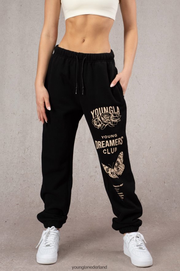 kleding nl YoungLA vrouwen w211 dromers joggers zwart ZV0RH41168