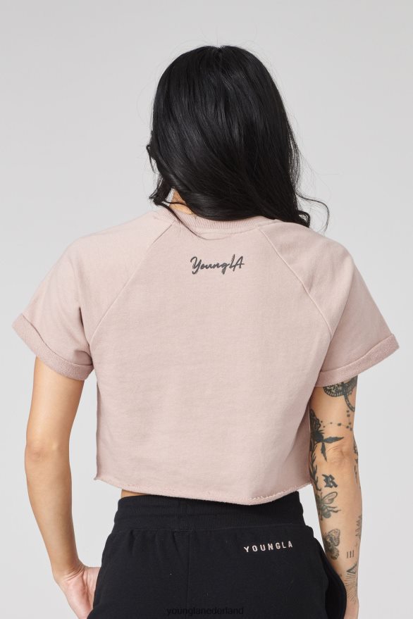 kleding nl YoungLA vrouwen W411 cropped raglan-T-shirt berk ZV0RH41053