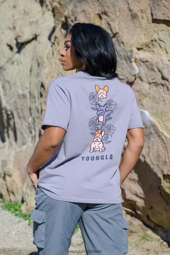 kleding nl YoungLA vrouwen W417 iggy oversized T-shirt zwart ZV0RH41058