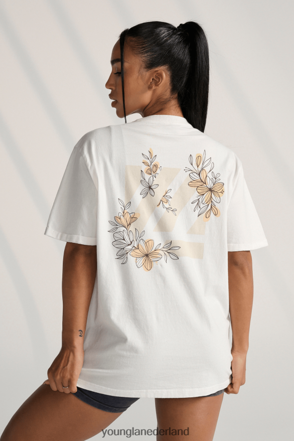 kleding nl YoungLA vrouwen W424 blok oversized T-shirt gedempte bes ZV0RH41083