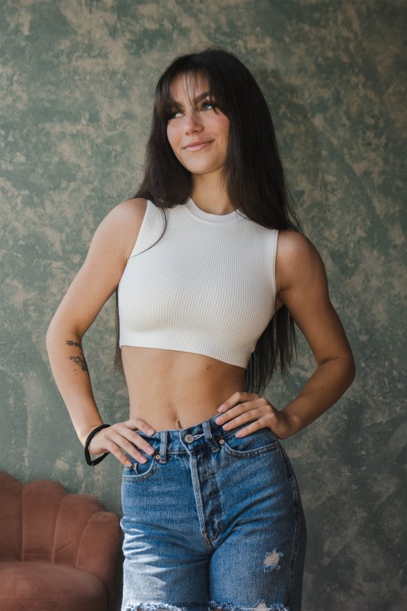 kleding nl YoungLA vrouwen w301 contour geribbelde tank blauwe mist ZV0RH41049