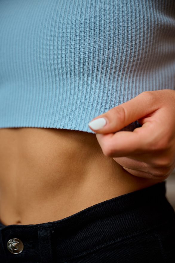 kleding nl YoungLA vrouwen w301 contour geribbelde tank blauwe mist ZV0RH41049