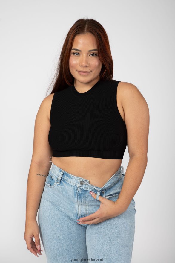 kleding nl YoungLA vrouwen w301 contour geribbelde tank blauwe mist ZV0RH41049