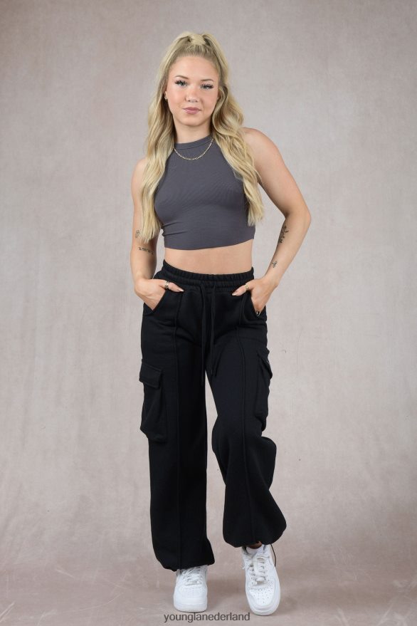 kleding nl YoungLA vrouwen w314 - tanktop met flexrib blauwe mist ZV0RH41063