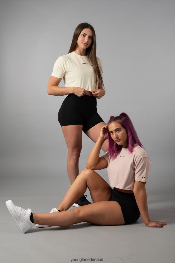 kleding nl YoungLA vrouwen w403 gevestigd cropped t-shirt koud schuim ZV0RH41024