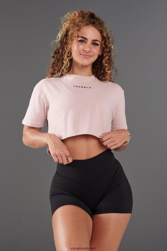 kleding nl YoungLA vrouwen w403 gevestigd cropped t-shirt roze drankje ZV0RH41023