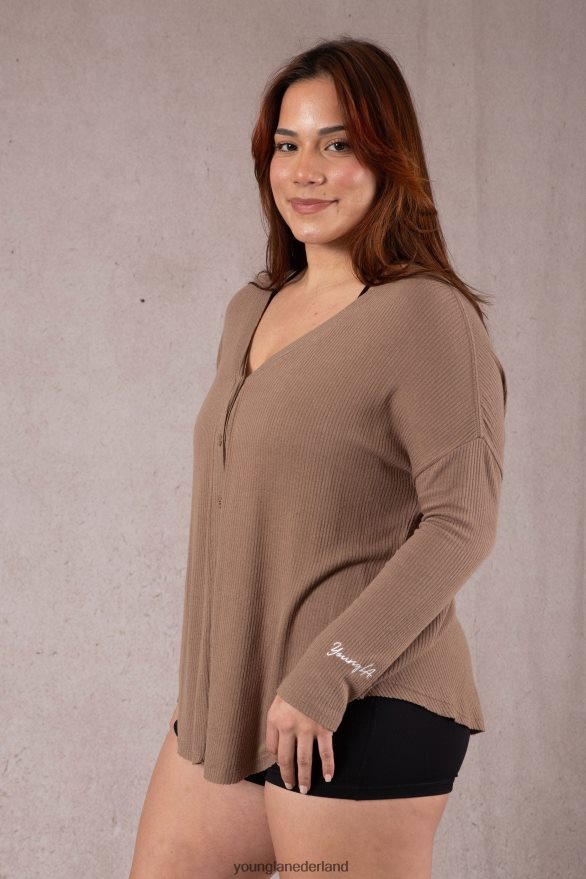 kleding nl YoungLA vrouwen w415 café vest vanille crème ZV0RH41195